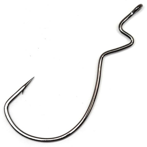 Gamakatsu 266411 Worm Hooks, Skip Gap, Ns Black 1/0 6 Pack