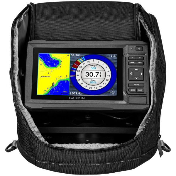 Garmin ECHOMAP Plus 63cv Ice Fishing Bundle w/ GT8HW-IF Transducer