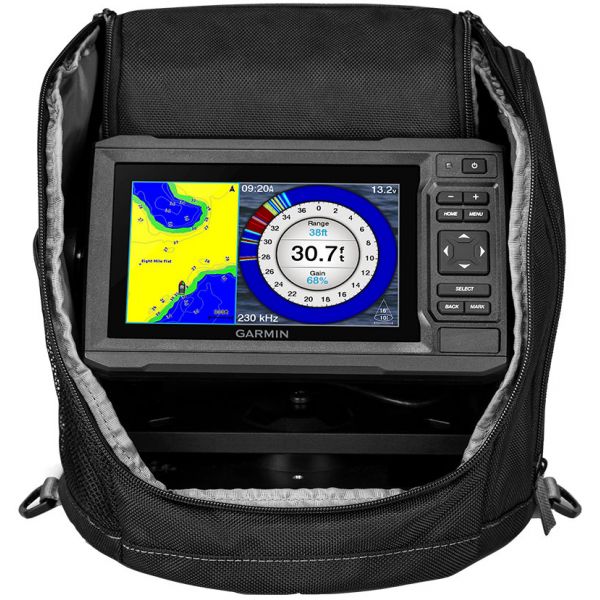 Garmin 010-02330-15 ECHOMAP UHD 63cv Ice Fishing Bundle w/ GT8HW-IF Transducer