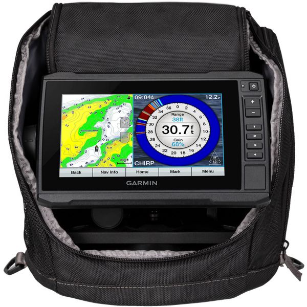 Garmin 010-02334-15 ECHOMAP UHD 73cv Ice Fishing Bundle w/ GT10HN-IF Transducer