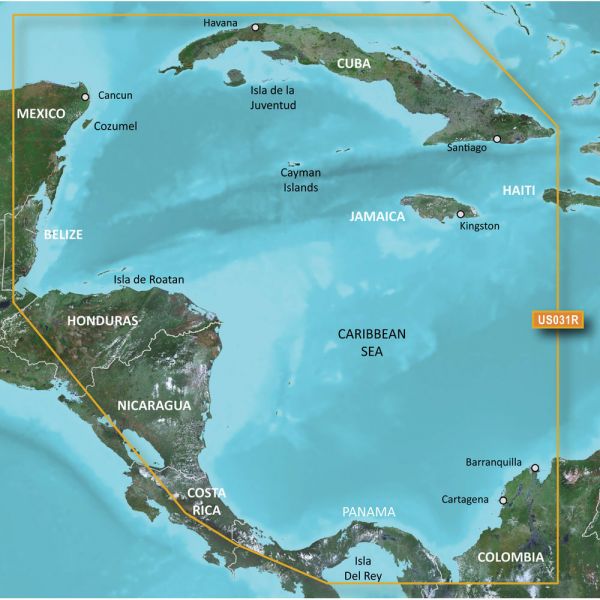 Garmin HXUS031R BlueChart g2 HD - Southwest Caribbean