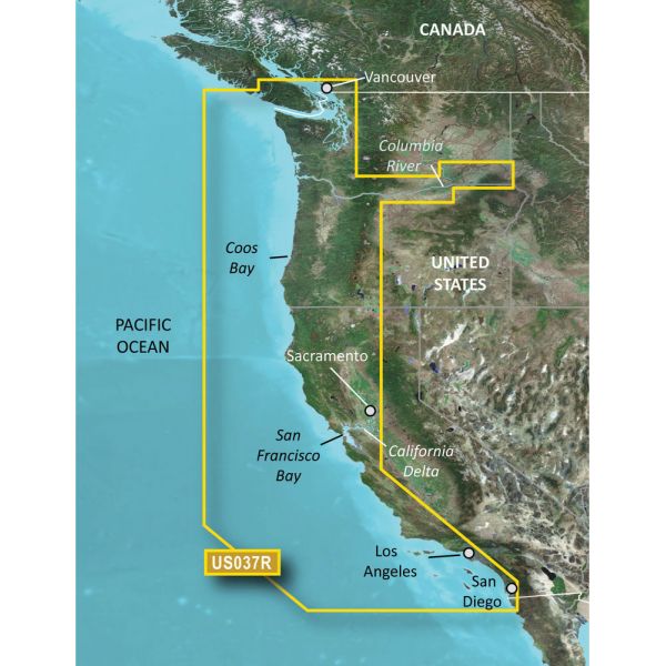 Garmin VUS037R BlueChart g3 Vision HD - Vancouver to San Diego