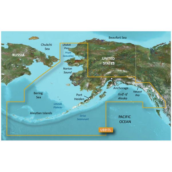 Garmin VUS517L BlueChart g3 Vision HD - Alaska South