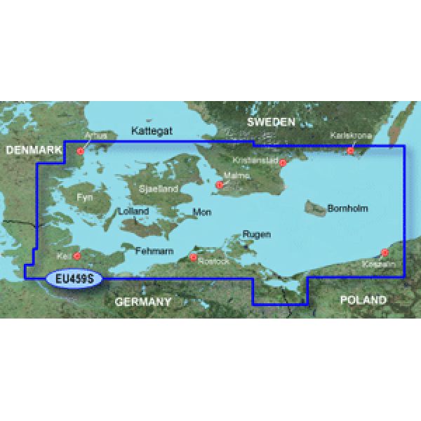 Garmin BlueChart g2 - HXEU459S - Arhus - Kiel - Koszalin - microSD/SD