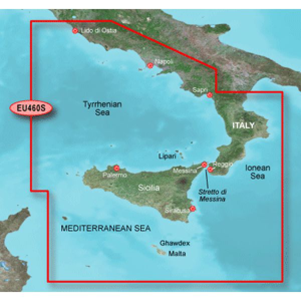 Garmin BlueChart g2 - HXEU460S - Sicily To Lido Di Ostia - microSD/SD