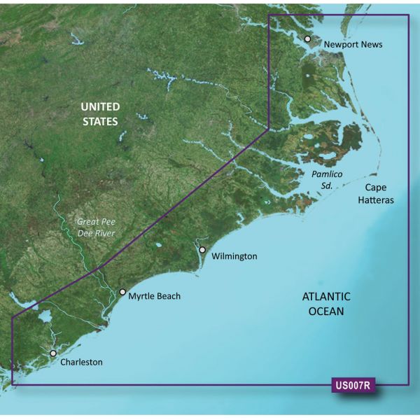 Garmin VUS007R BlueChart g3 Vision HD - Norfolk to Charleston