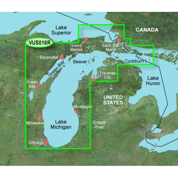 Garmin BlueChart g2 Vision Lake Michigan SD Card