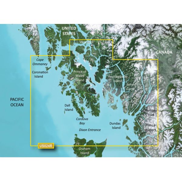 Garmin VUS024R BlueChart g3 Vision HD - Wrangell to Dixon Entrance