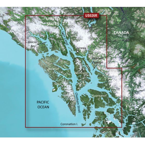 Garmin VUS026R BlueChart g3 Vision HD - Wrangell/Juneau/Sitka