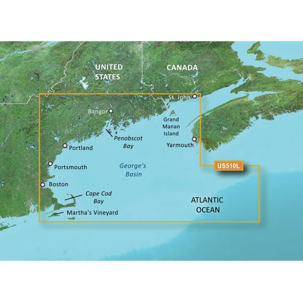 Garmin VUS510L BlueChart g3 Vision HD - St. John to Cape Cod