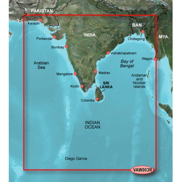 Garmin BlueChart g2 Vision Indian Subcontinent Pre-Programmed SD Card