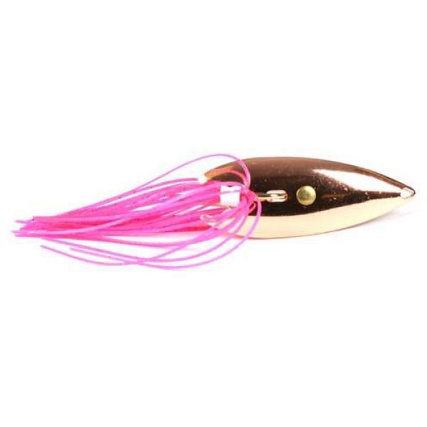 Gator Lures 1/2 oz. Copper Weedless Spoon with Skirt Pink Skirt