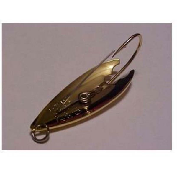 Gator Lures 1/2 oz. Gold Weedless Spoon with Skirt Pink Skirt