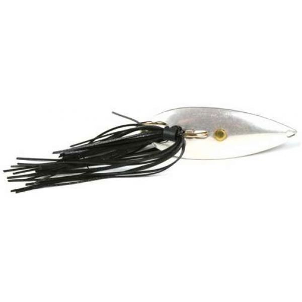 Gator Lures 1/2 oz. Matte Silver Weedless Spoon with Skirt Pink Skirt