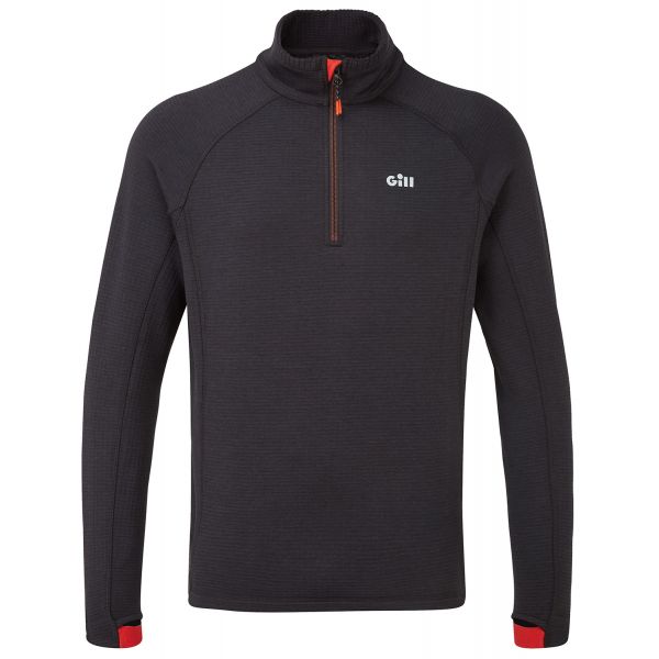 Gill OS Thermal Long Sleeve Zip Neck Fleece - Graphite - Large