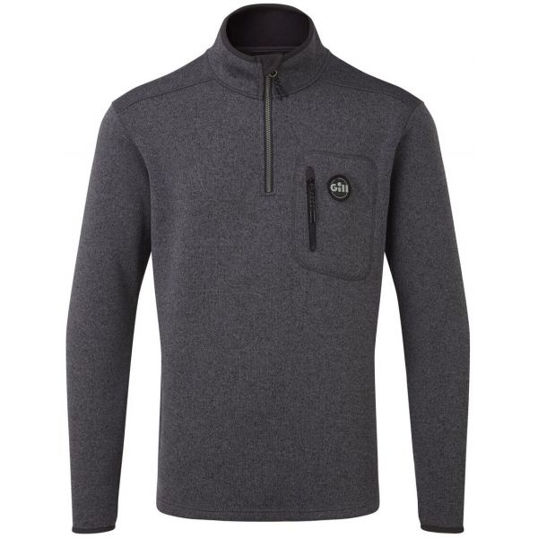 Gill Quarter Zip Knit Fleece - Ash - Large