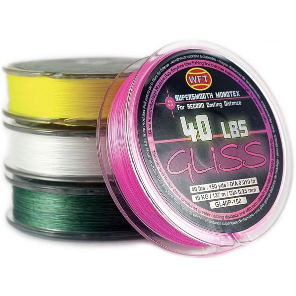 Gliss Supersmooth Monotex Fishing Line - Yellow - 150 yd.