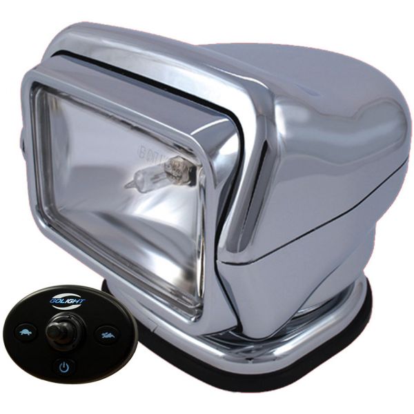 Golight HID Stryker Searchlight w/ Wired Dash Remote Mounted - Chrome