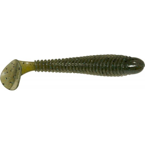 Googan Baits Saucy Swimmer - 3.3in - Green Pumpkin Blue