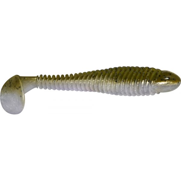 Googan Baits Saucy Swimmer - 3.3in - Green Pumpkin Pearl