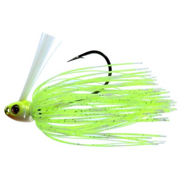 Greenfish Tackle Swim Jig - 3/8oz - Chartreuse White