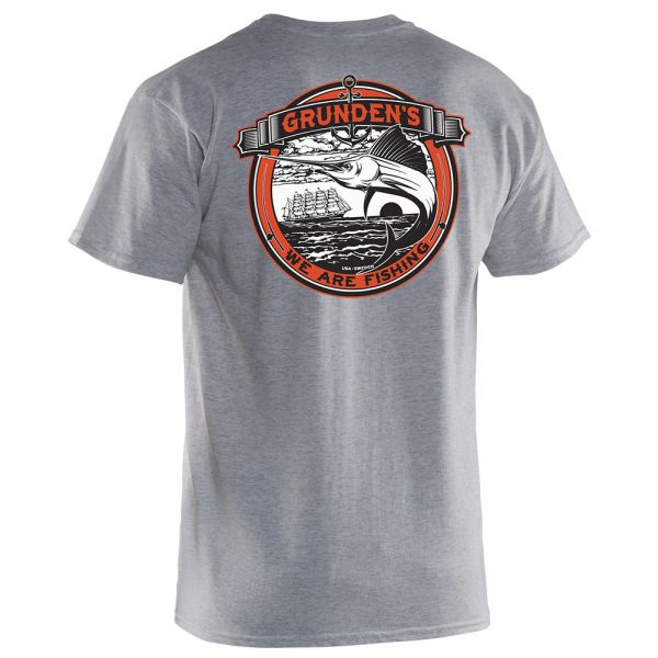 Grundens Billfish T-Shirt - Heather Grey - 2XL