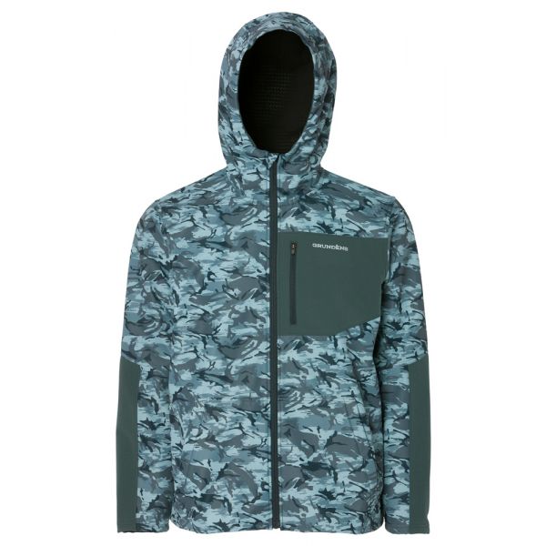 Grundens Bulkhead Tech Fleece Jacket - Camo Dark Slate - XS