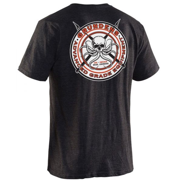 Grundens Davy Jones Short Sleeve T-Shirt - Heather Charcoal - L