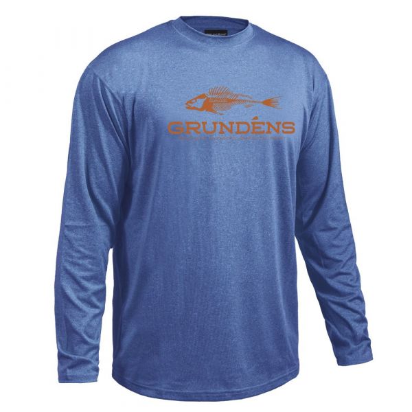 Grundens Deck Hand Long Sleeve Shirt - Deep Water Blue 2XL