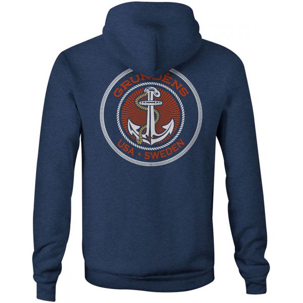 Grundens Displacement DWR Hoodie - Heather Navy - 3XL