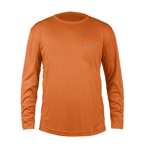 Grundens Fish Head Long Sleeve Shirt - Burnt Orange - Small