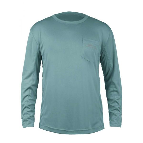 Grundens Fish Head Long Sleeve Shirt - Dusty Turquoise - Small