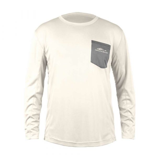 Grundens Fish Head Long Sleeve Shirt - Egret