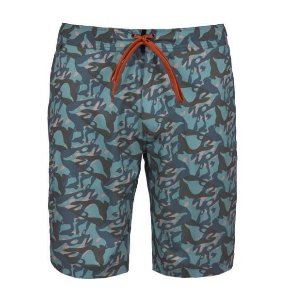 Grundens Fish Head Short - Turquoise Camo - Size 30