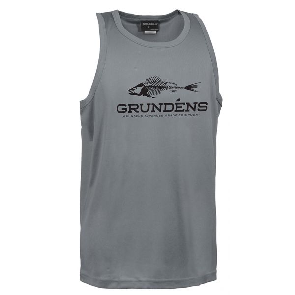 Grundens Fish Head Tank Top - Monument Grey - 2XL