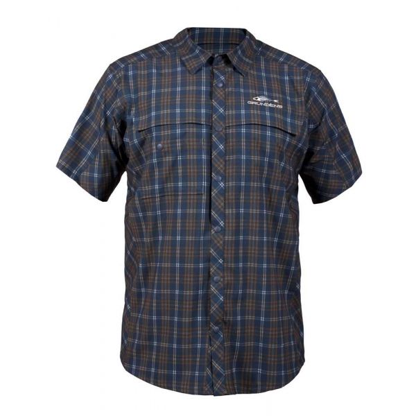 Grundens Fly Bridge Short Sleeve Shirt - Dark Slate - Small