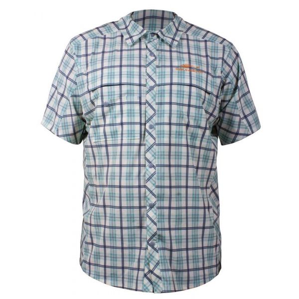 Grundens Fly Bridge Short Sleeve Shirt - Dusty Turquoise - Large