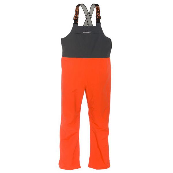 Grundens Full Share Bib - Orange/Grey - Large