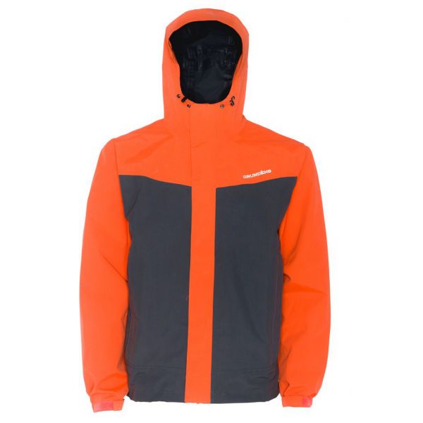 Grundens Full Share Jacket - Orange/Grey - Large