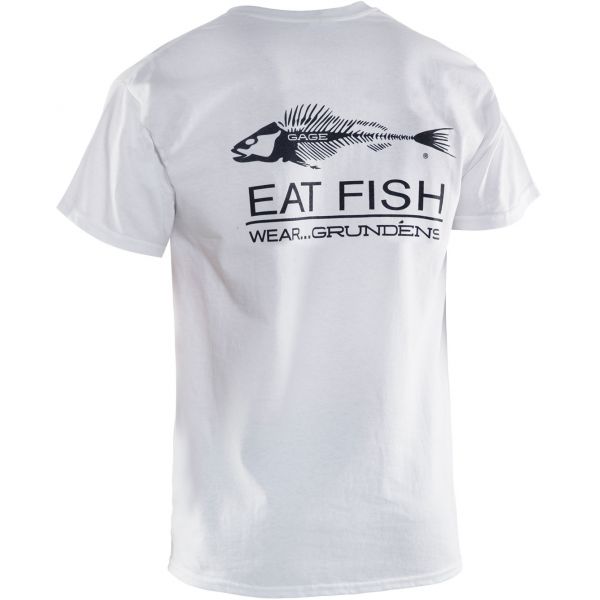 New  Grundens EAT FISH Wear Grundens Black/Orange Fishing Shirt Size L  ___S16 