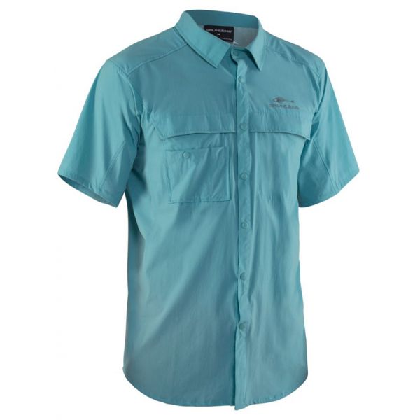 Grundens Hooksetter Short Sleeve Technical Shirt - Dusty Turquoise - 2XL