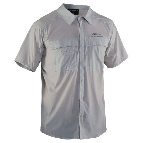 Grundens Hooksetter Short Sleeve Technical Shirt - Glacier Grey - 2XL