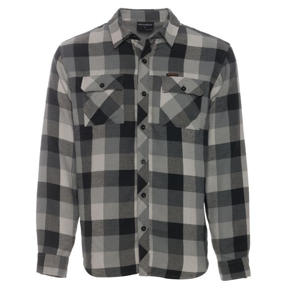 Grundens Kodiak Long Sleeve Shirt - Black Plaid - L