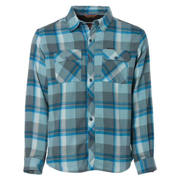 Grundens Kodiak Insulated Long Sleeve Shirt - Dark Slate Plaid