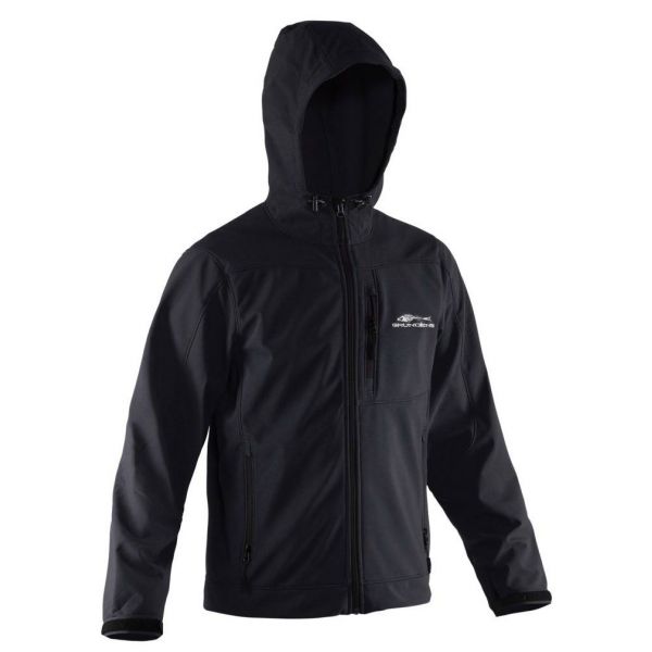 Grundens Midway Hooded Softshell Jacket - Black - 2XL