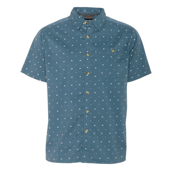 Grundens Platform Short Sleeve Shirt - Dark Slate Crab - Small