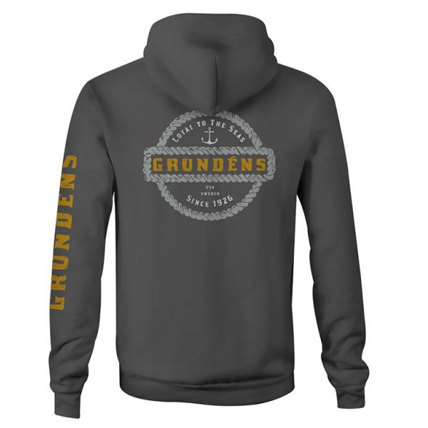 Grundens Rope Knot Hoodie - Iron Grey - Large