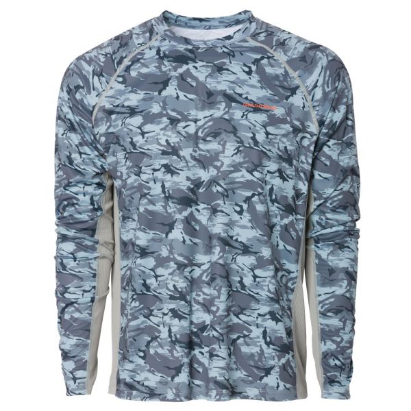 Grundens Solstrale Long Sleeve Crew Shirt - Refraction Camo Dark Slate - 2XL