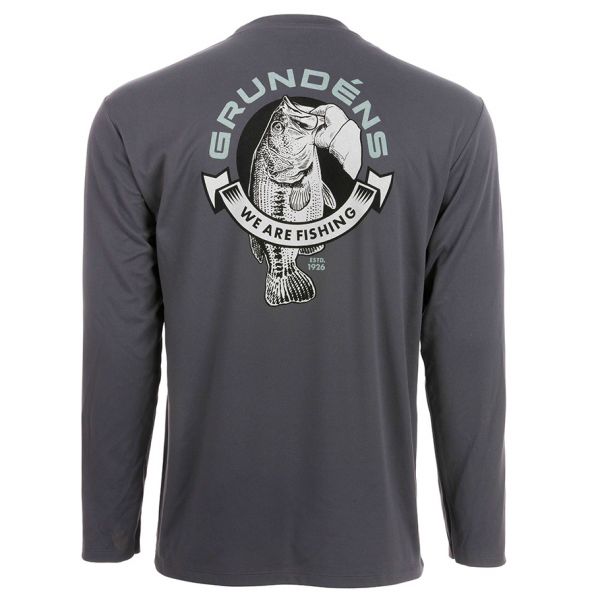 Grundens Tech Tee Long Sleeve Shirt - Bass Print - 2X-Large