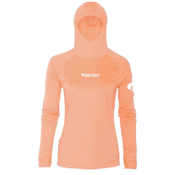 Grundens Women's Solstrale Hoodie - Coral/TackleDirect Logo - Large